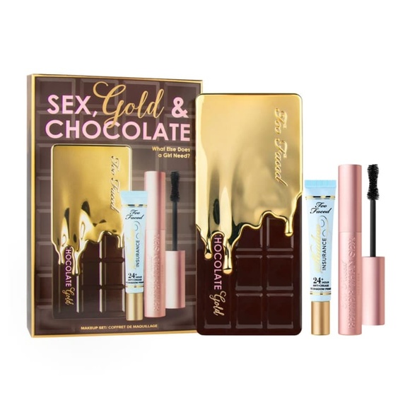 Too Faced Sex, Gold & Chocolate + mascara + primer - Picture 2 of 7
